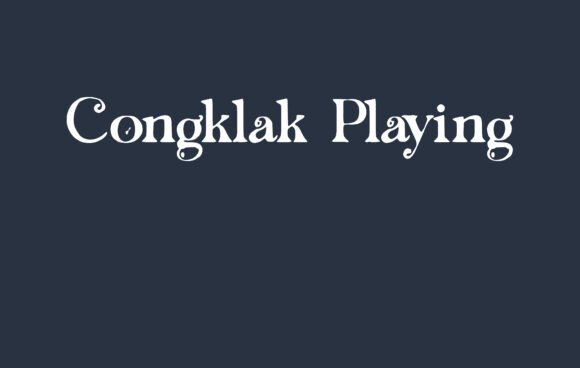 Congklak Playing: A Serif Font for Editorial Elegance