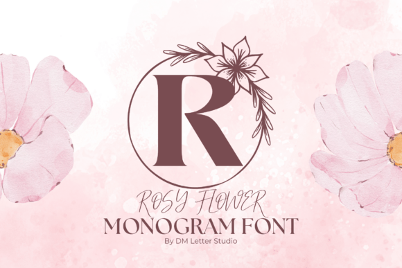 Enhancing Editorial Design with Rosy Flower Monogram