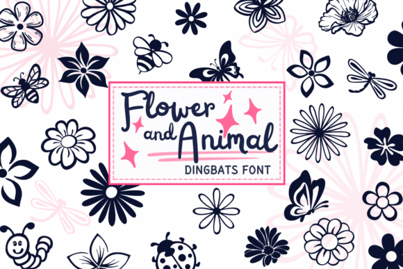 Flower and Animal: A Decorative Font for Web Design