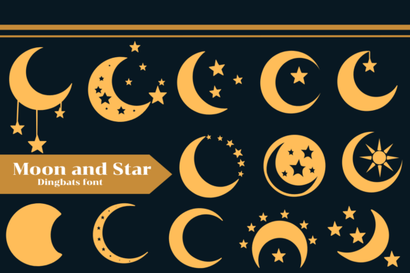 Font That Shines: Moon and Star for Digital Marketing