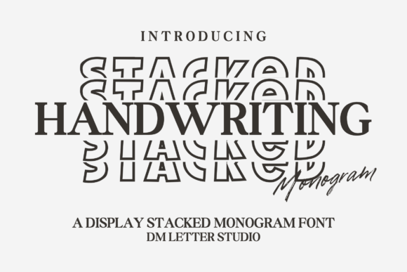 Handwriting Stacked Monogram: A Versatile Display Font for Campaign Design