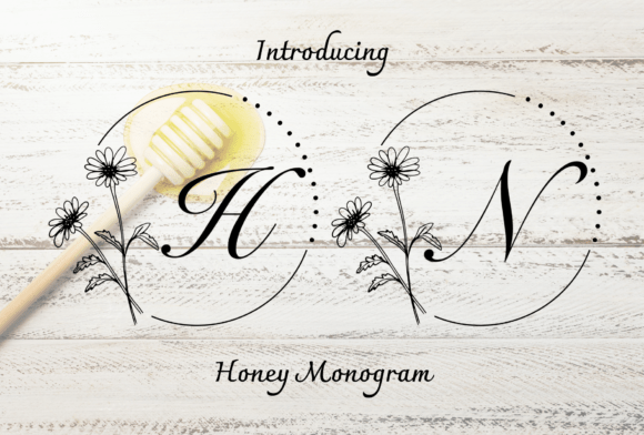 Honey Monogram: A Delicate Script for Editorial Elegance