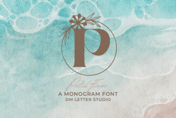 Petal Flower Monogram: A Decorative Font for Web Design