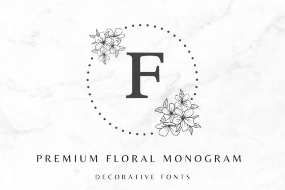 Premium Floral Monogram