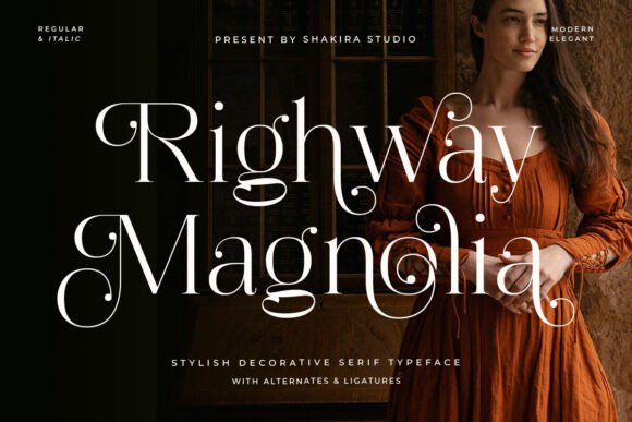 Righway Magnolia: A Serif Font for Timeless Craft Projects
